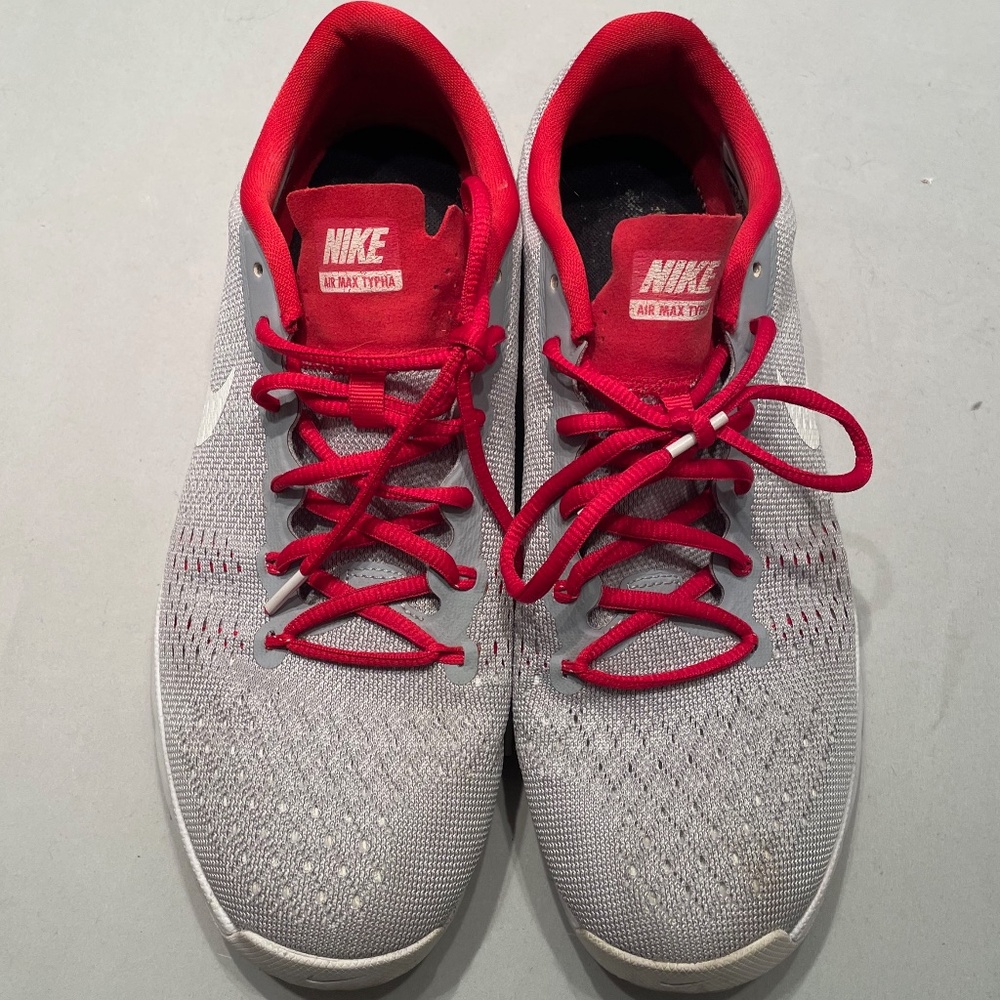 Nike Air Max Typha Flywire Training Shoes Men’s Size 11.5 Grey / Red 820198-011